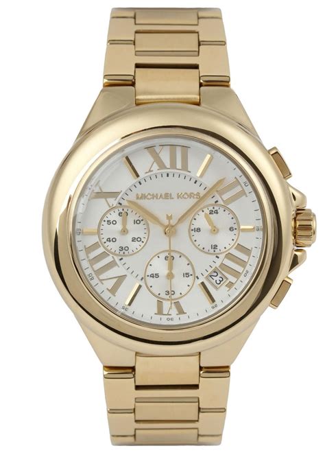 gold chronograph michael kors|michael kors chronograph ladies watch.